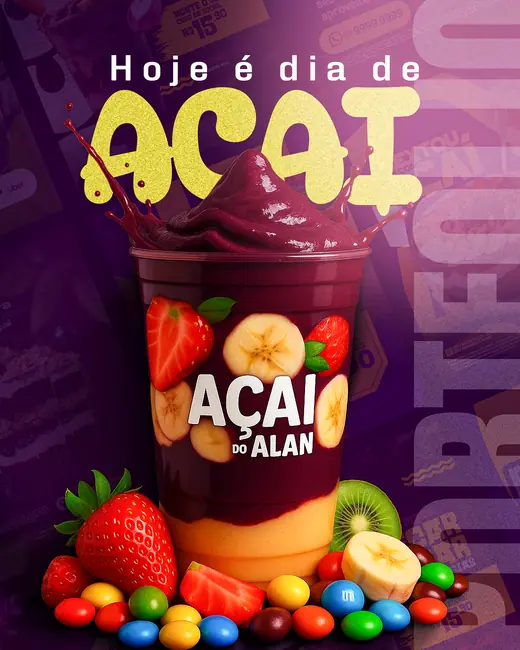 Série de posts: Posts para açaiteria — design de Alan Rocha (ALANDSG)